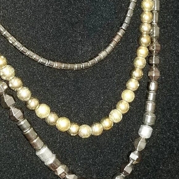 Hematite Layered Necklace - Picture 2 of 4